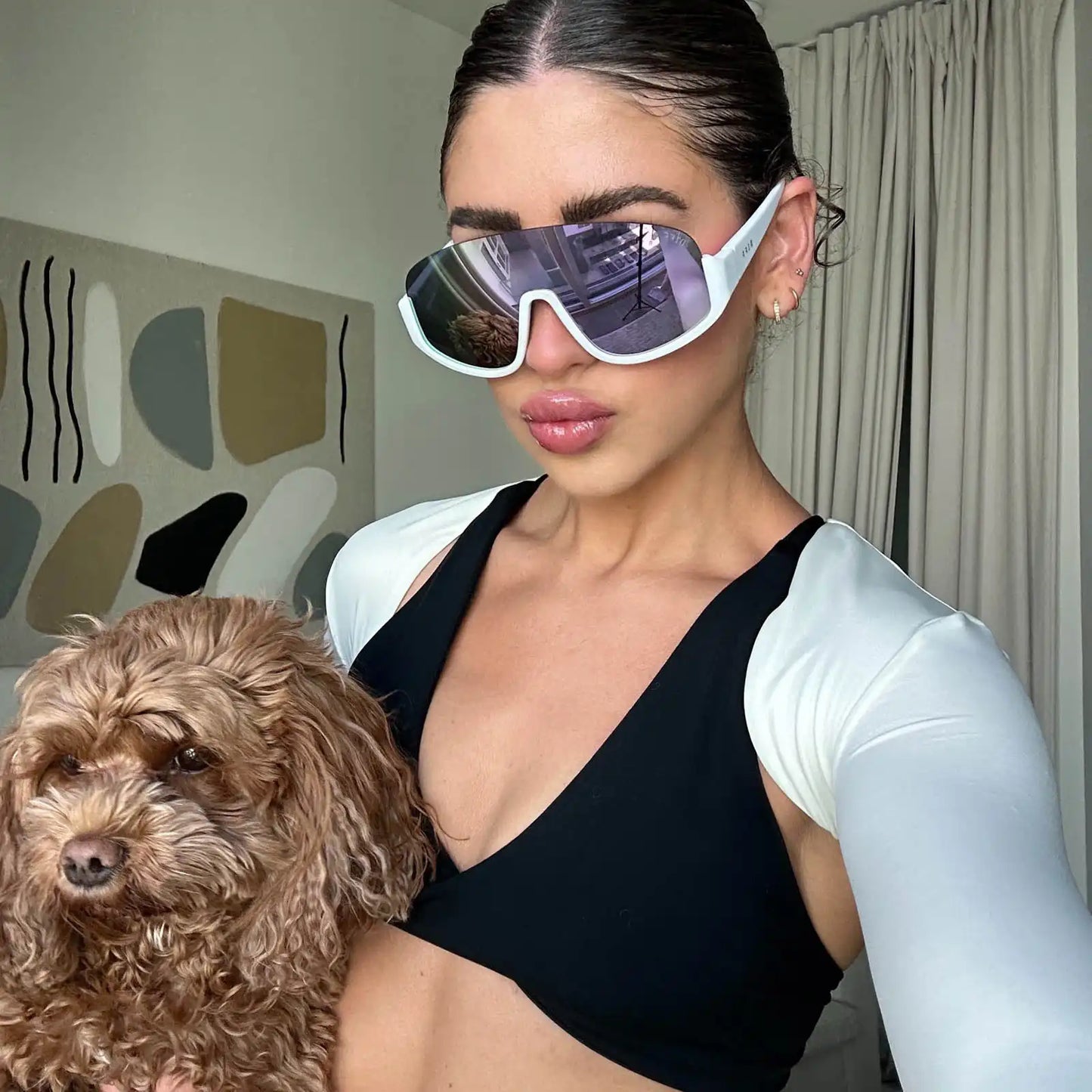 BLAZER - MATTE WHITE + LAVENDER MIRROR + POLARIZED SUNGLASSES