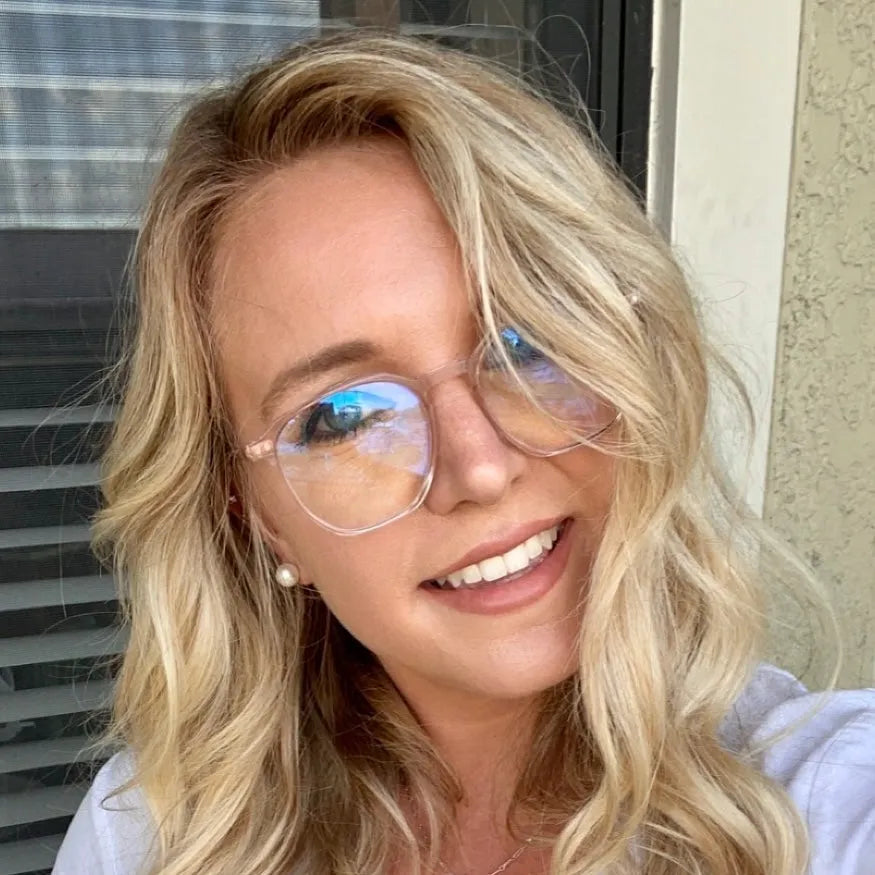 NOEL - ROSE CRYSTAL + BLUE LIGHT TECHNOLOGY GLASSES