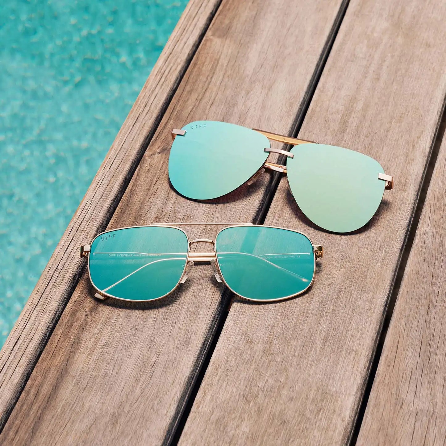 TAHOE - BRUSHED GOLD + DEW DROP MIRROR + POLARIZED + SUNGLASSES