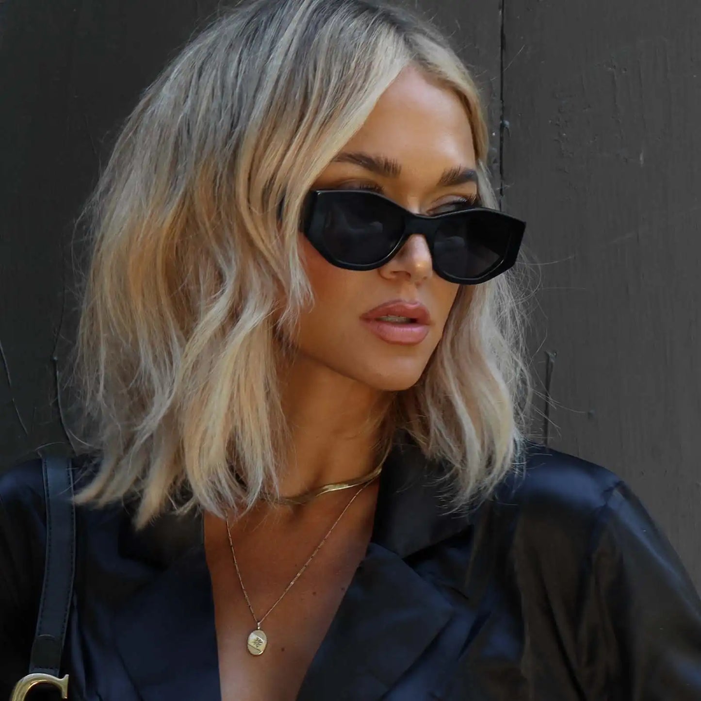 ZOE - BLACK + GREY POLARIZED SUNGLASSES