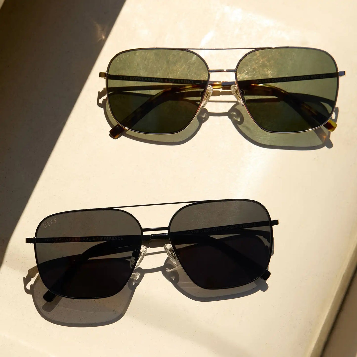 JONAS - GOLD + G15 POLARIZED SUNGLASSES