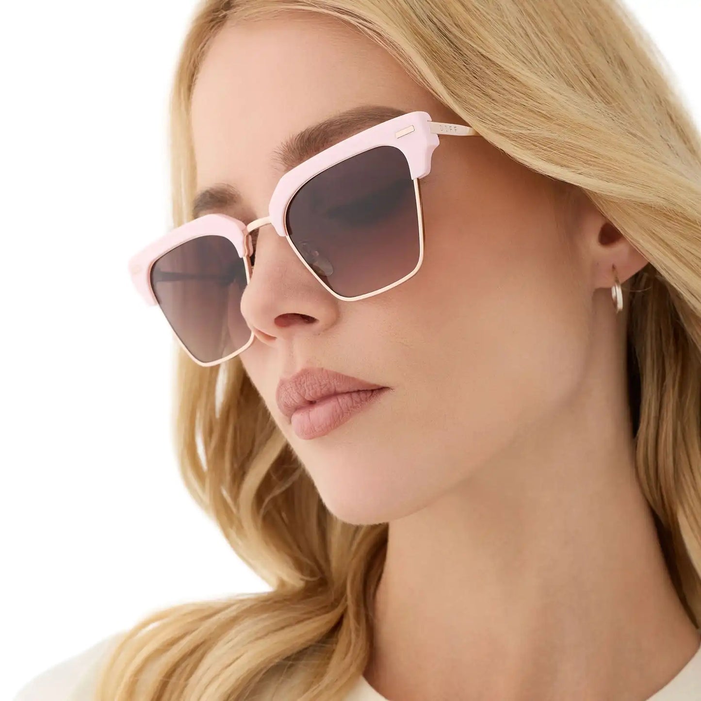 CAPRI - POWDER PINK + CHAMPAGNE + BROWN GRADIENT SUNGLASSES