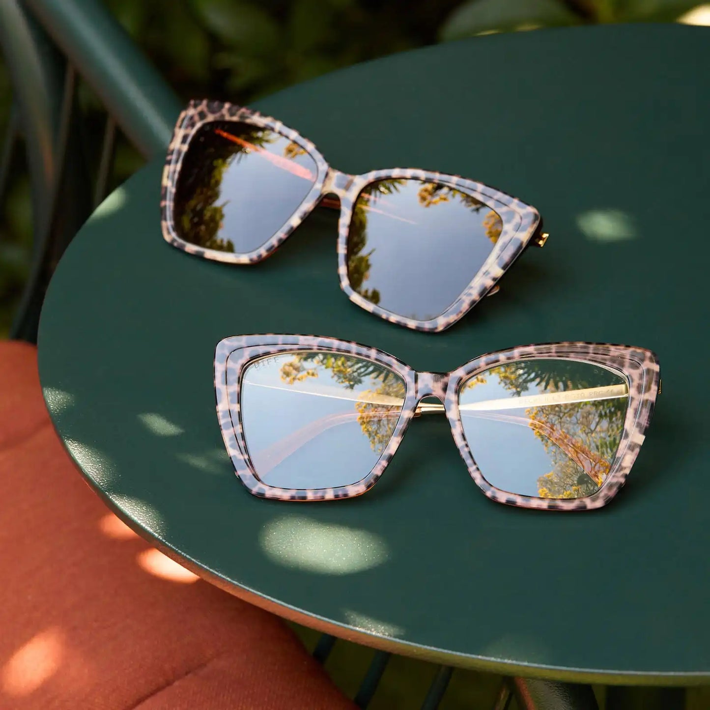 BECKY II - LEOPARD TORTOISE + BROWN GRADIENT SUNGLASSES