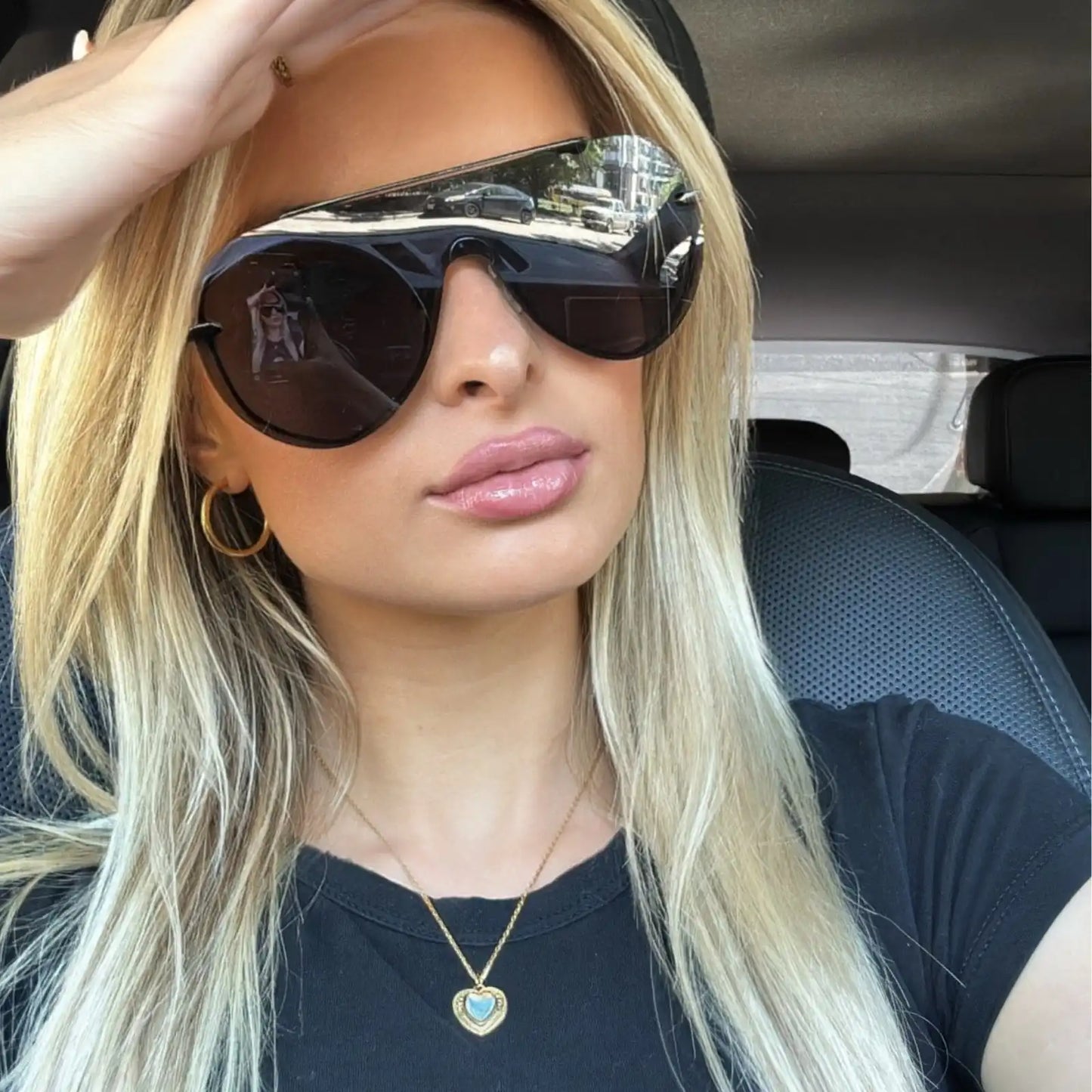 IMANI - BLACK + GREY SUNGLASSES