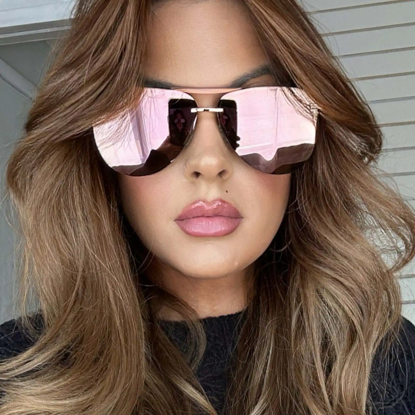 TAHOE - ROSE GOLD + CHERRY BLOSSOM MIRROR SUNGLASSES