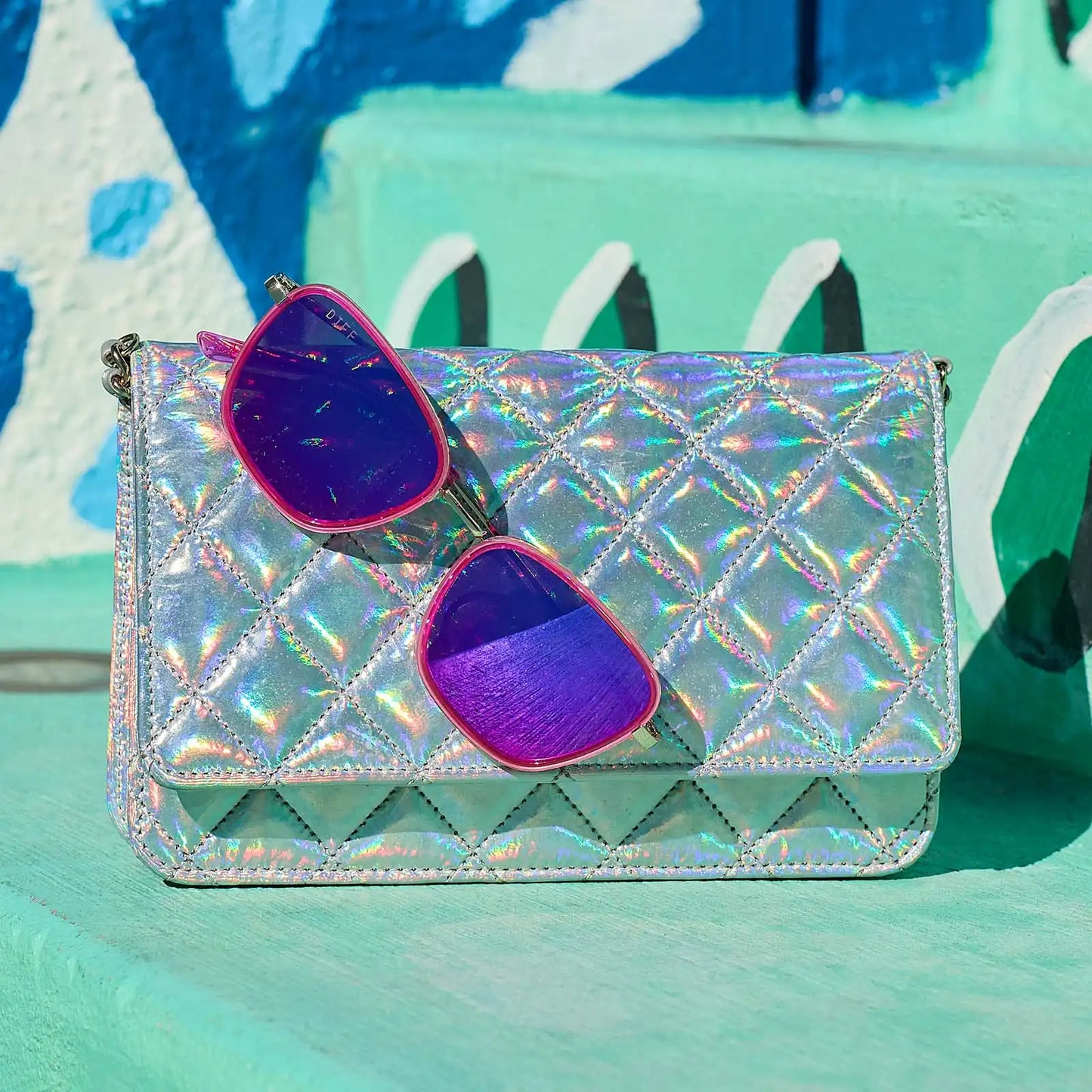 HOPE - HOT PINK + HOT PINK MIRROR SUNGLASSES