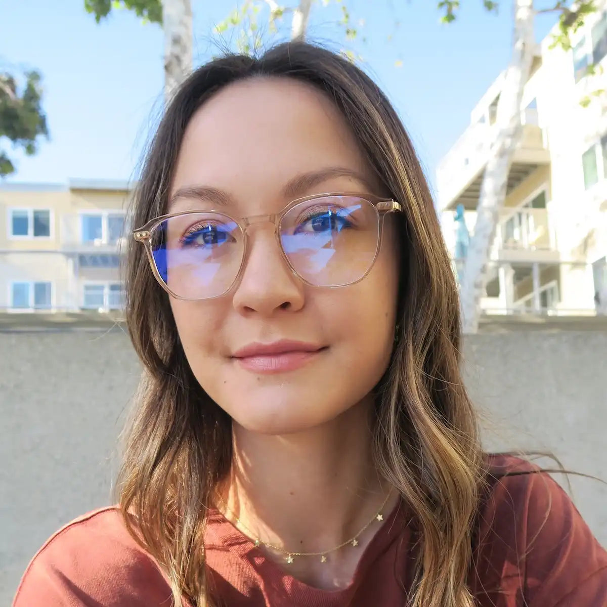 NOEL - ROSE CRYSTAL + BLUE LIGHT TECHNOLOGY GLASSES
