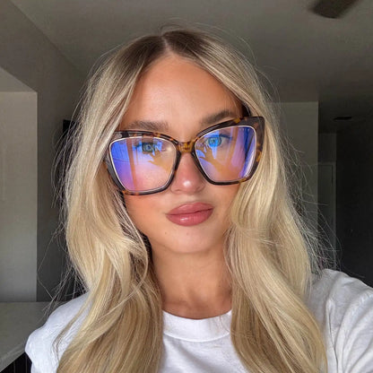 BECKY IV - AMBER TORTOISE + BLUE LIGHT TECHNOLOGY GLASSES