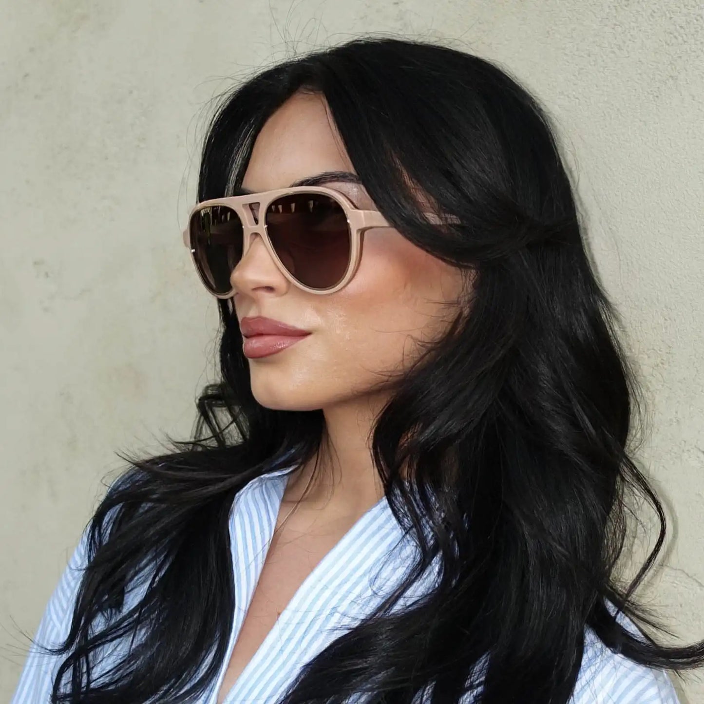 PIA - NUDE + BROWN GRADIENT + POLARIZED SUNGLASSES