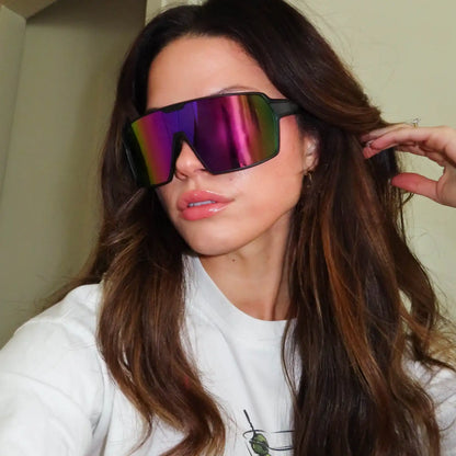 CHARGE - MATTE BLACK + PINK RUSH MIRROR + POLARIZED SUNGLASSES