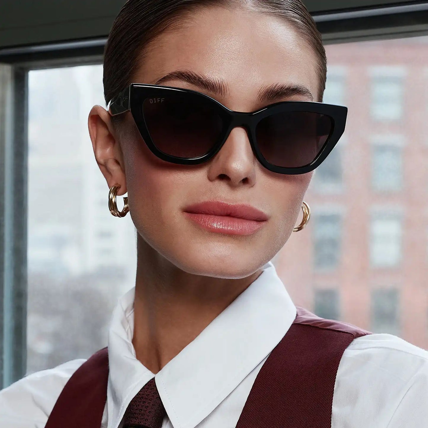 EMILY - BLACK + BROWN GRADIENT + POLARIZED SUNGLASSES