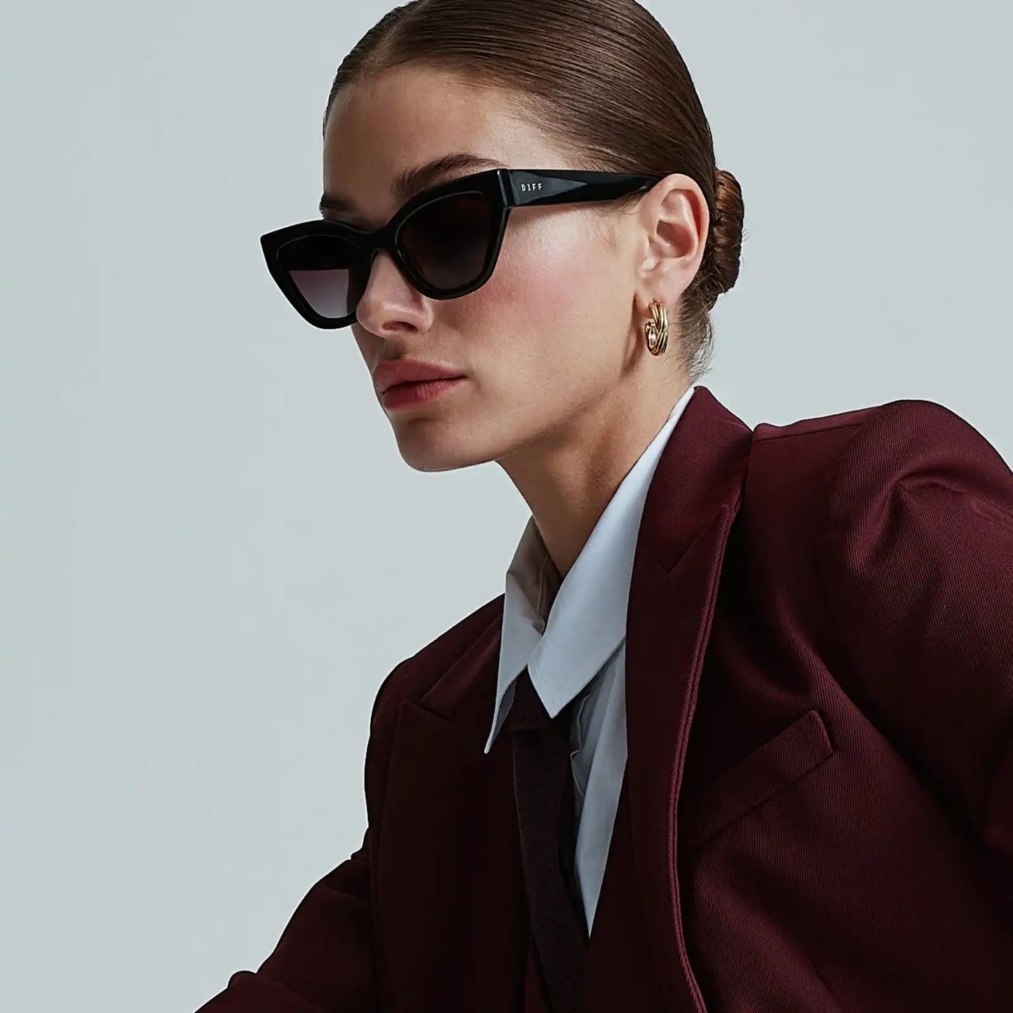 EMILY - BLACK + BROWN GRADIENT + POLARIZED SUNGLASSES