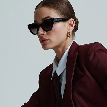 EMILY - BLACK + BROWN GRADIENT + POLARIZED SUNGLASSES