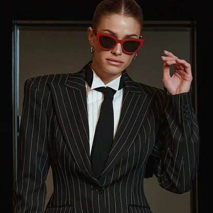 EMILY - RED + GREY + POLARIZED SUNGLASSES