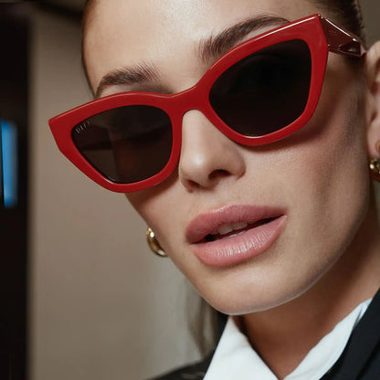 EMILY - RED + GREY + POLARIZED SUNGLASSES