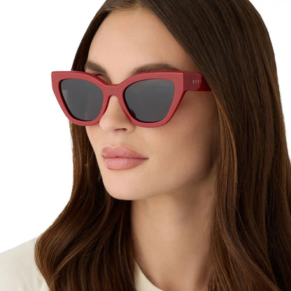 EMILY - RED + GREY + POLARIZED SUNGLASSES