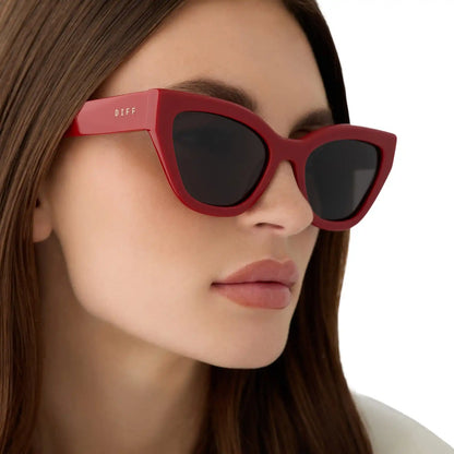 EMILY - RED + GREY + POLARIZED SUNGLASSES