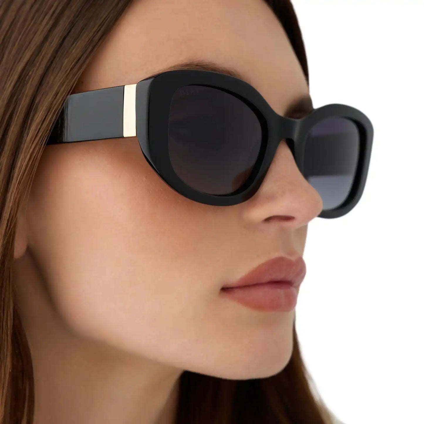 MIRANDA - BLACK + GREY GRADIENT + POLARIZED SUNGLASSES