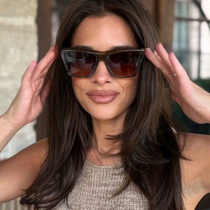 VIVI - BLACK WALNUT TORTOISE + BROWN GRADIENT SUNGLASSES