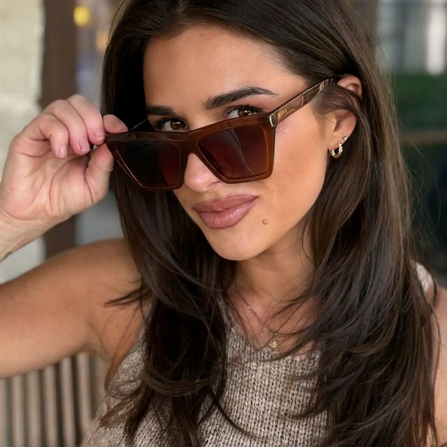VIVI - MILK CARAMEL + BROWN GRADIENT SUNGLASSES