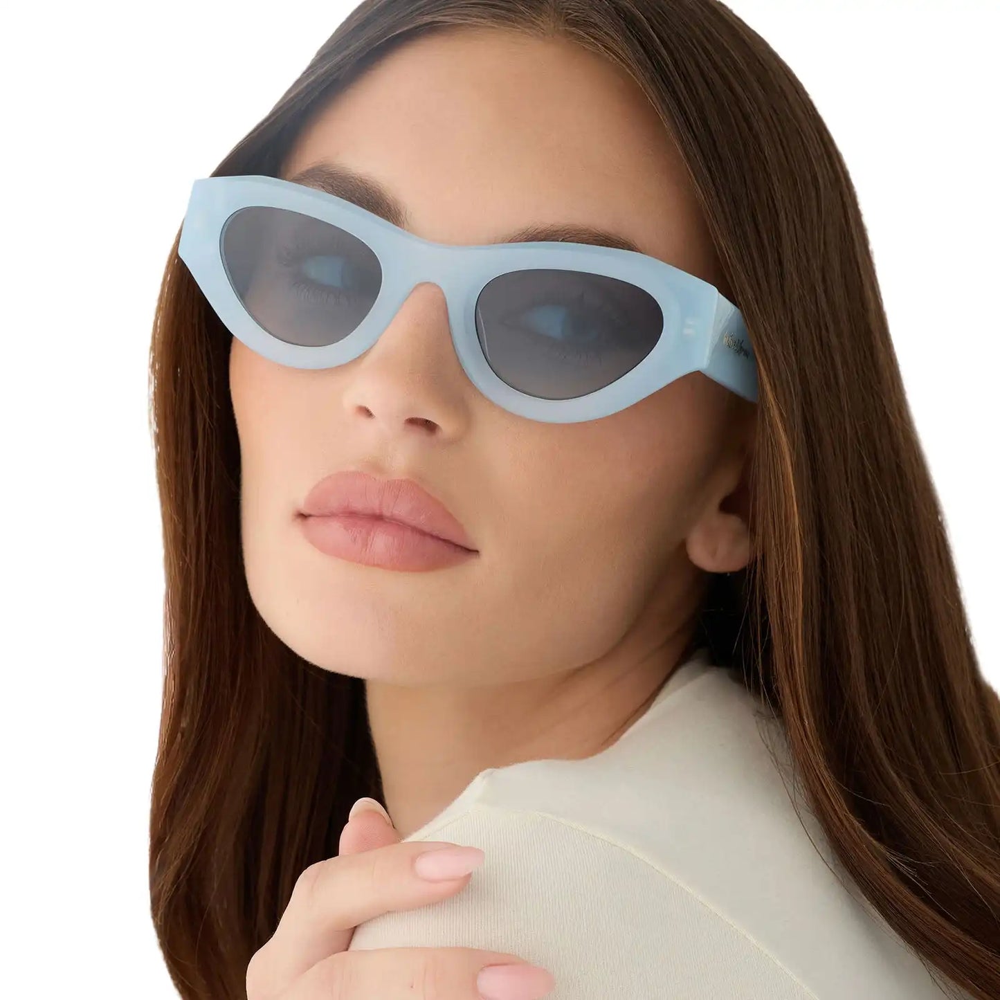 LUCY - PASTEL BLUE + BLUE GRADIENT + POLARIZED SUNGLASSES