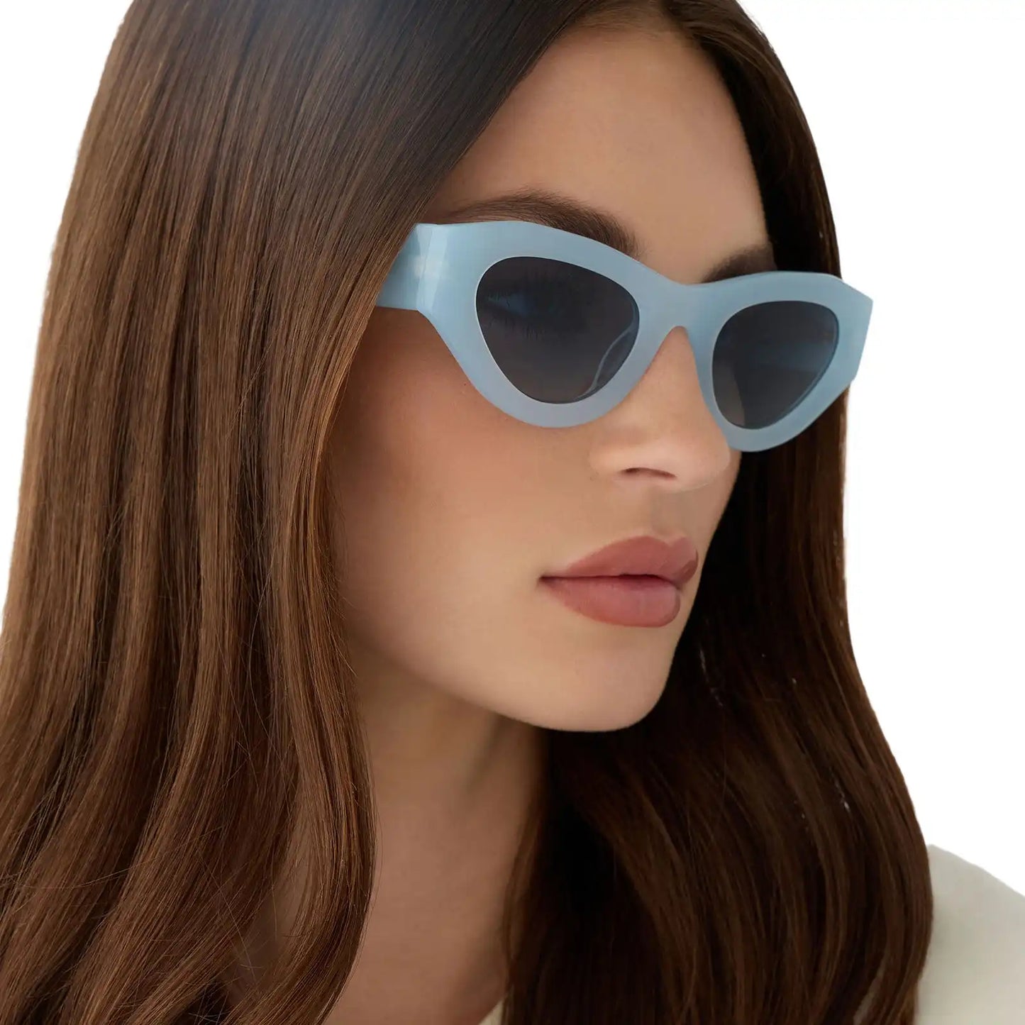 LUCY - PASTEL BLUE + BLUE GRADIENT + POLARIZED SUNGLASSES