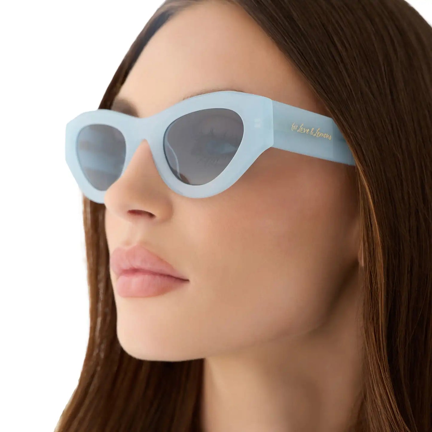 LUCY - PASTEL BLUE + BLUE GRADIENT + POLARIZED SUNGLASSES