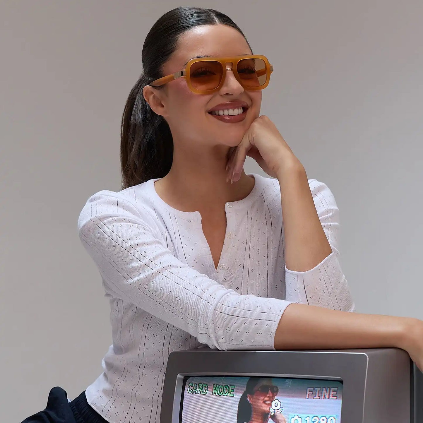 NAOMI - MANGO + CHAMPAGNE TINT SUNGLASSES