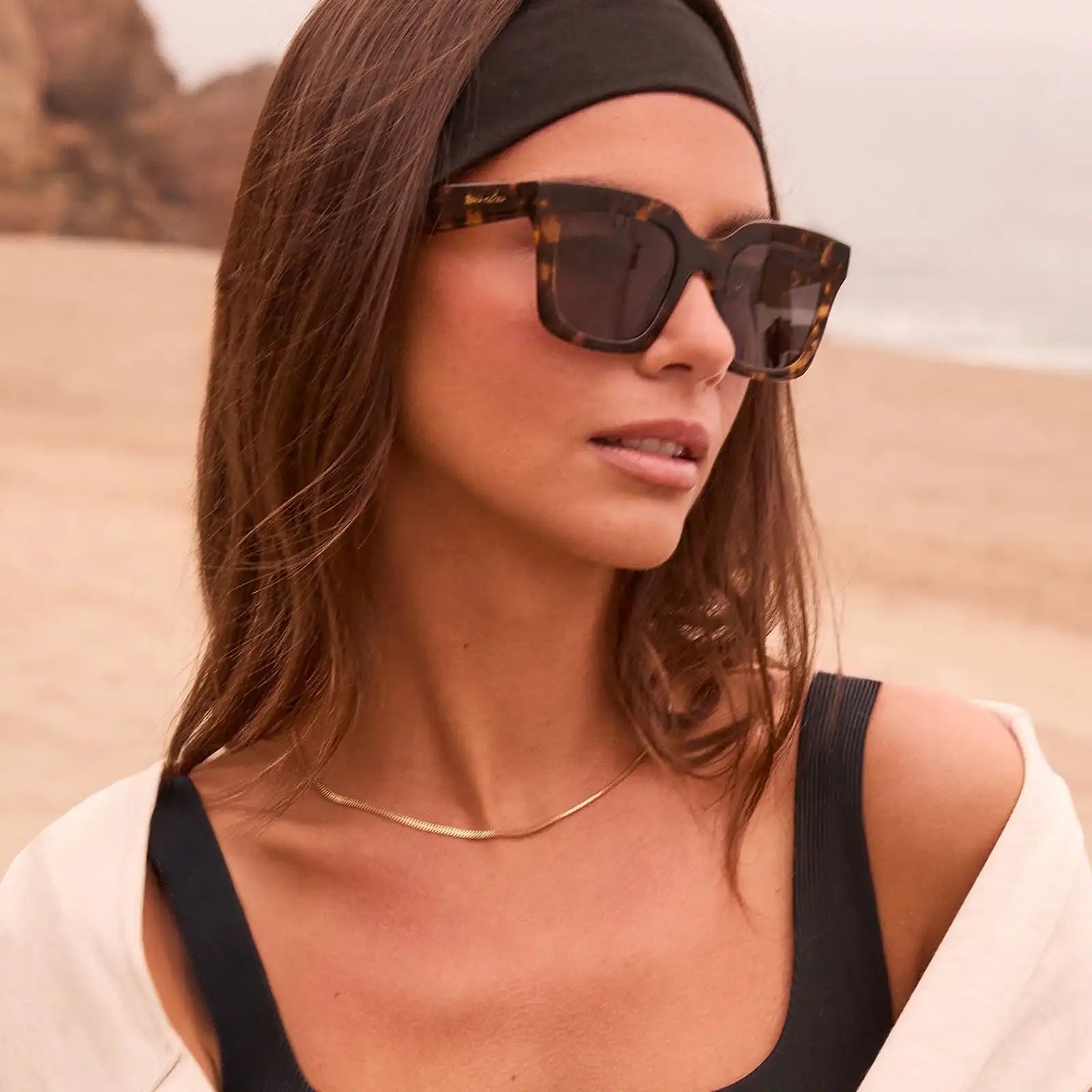 VALENCIA - TORTOISE + GREY + POLARIZED SUNGLASSES