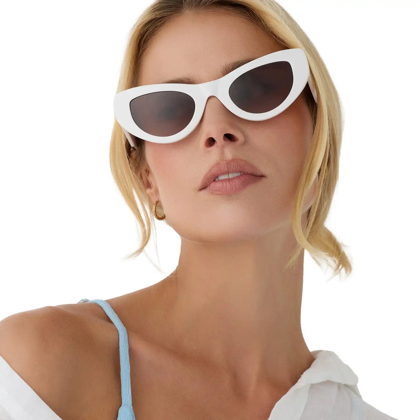THE MESA - WHITE + BROWN GRADIENT SUNGLASSES