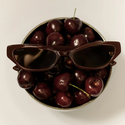 THE TRIBECA - RICH BROWN CRYSTAL + REDDISH BROWN + SUNGLASSES