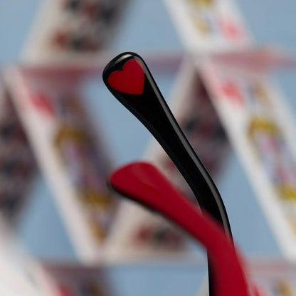 QUEEN OF HEARTS - BLACK + GREY GRADIENT + SUNGLASSES