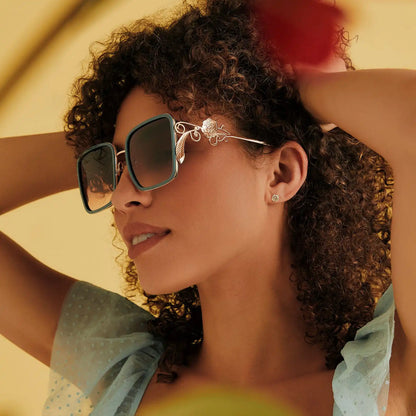 BELLE 2.0 - GOLD + ENCHANTING BLUE + BROWN GRADIENT + POLARIZED SUNGLASSES