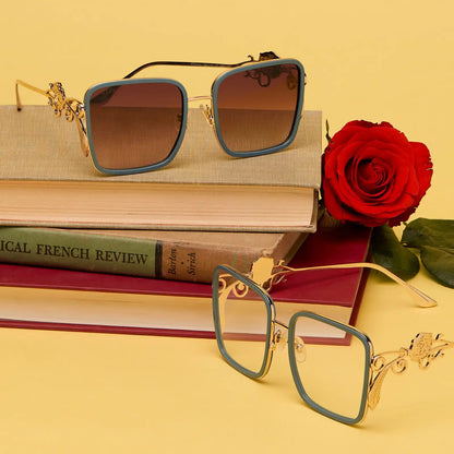 BELLE 2.0 - GOLD + ENCHANTING BLUE + BROWN GRADIENT + POLARIZED SUNGLASSES