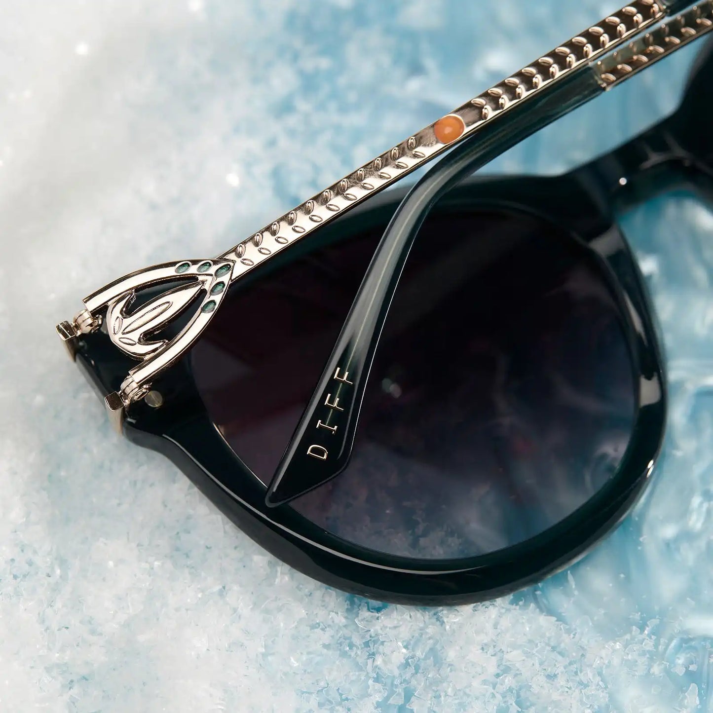 ANNA - RICH EMERALD + ROYAL PURPLE GRADIENT SUNGLASSES