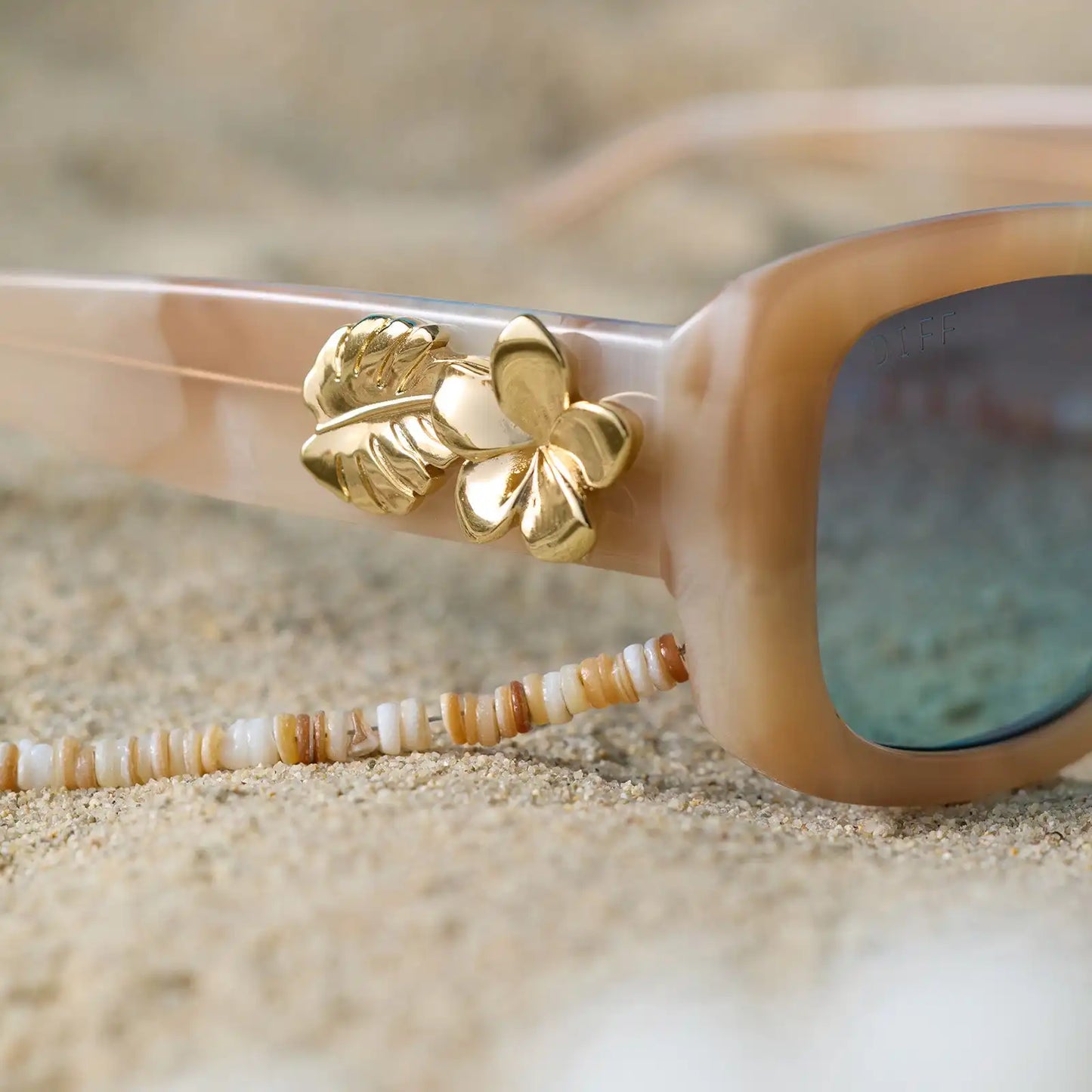 MOANA - BEIGE TORTOISE + SEAFOAM GREEN + SUNGLASSES
