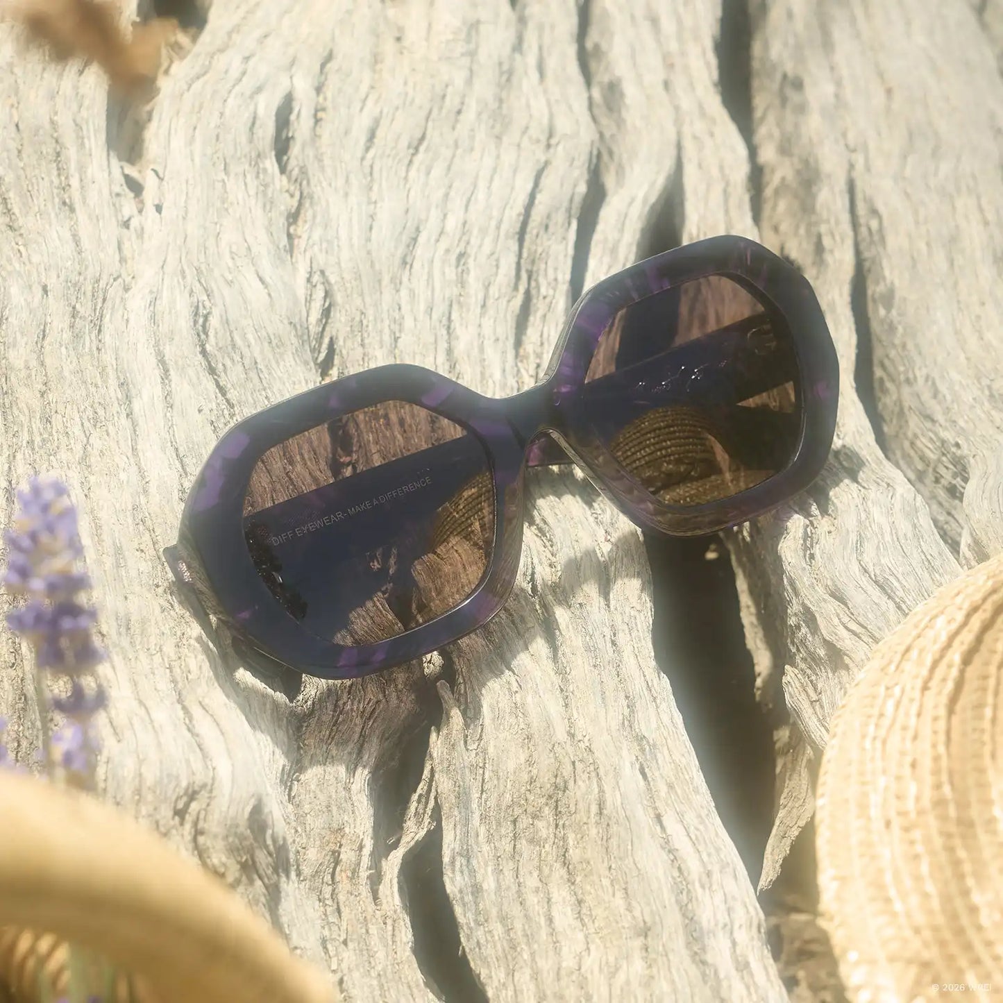 AUNT JET - PURPLE TORTOISE + BROWN + SUNGLASSES
