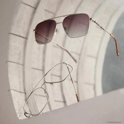 HAN SOLO™ 2.0 - BRUSHED DARK BLASTER GREY METAL + BROWN GRADIENT + POLARIZED SUNGLASSES