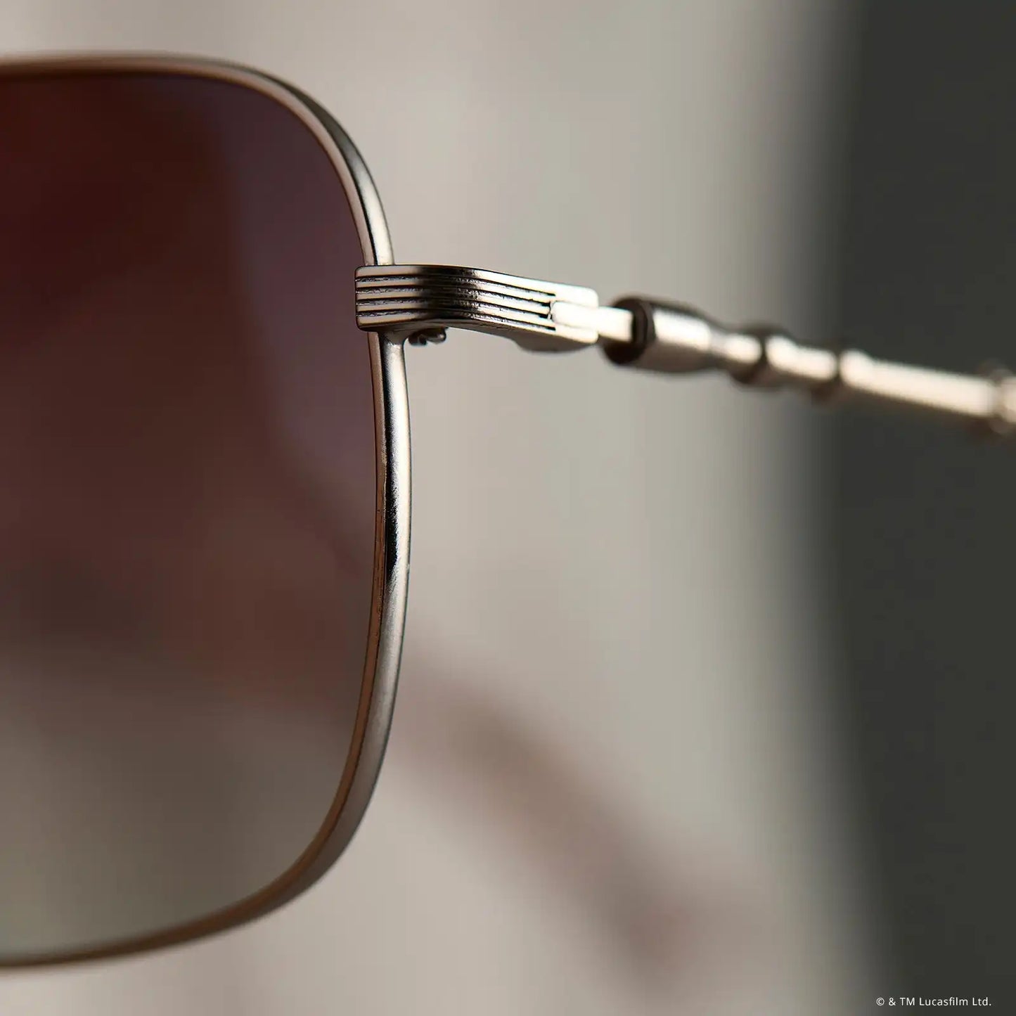 HAN SOLO™ 2.0 - BRUSHED DARK BLASTER GREY METAL + BROWN GRADIENT + POLARIZED SUNGLASSES