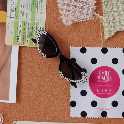 EMILY CAT EYE - MIDNIGHT POLKA DOT + CHIC GREY SUNGLASSES