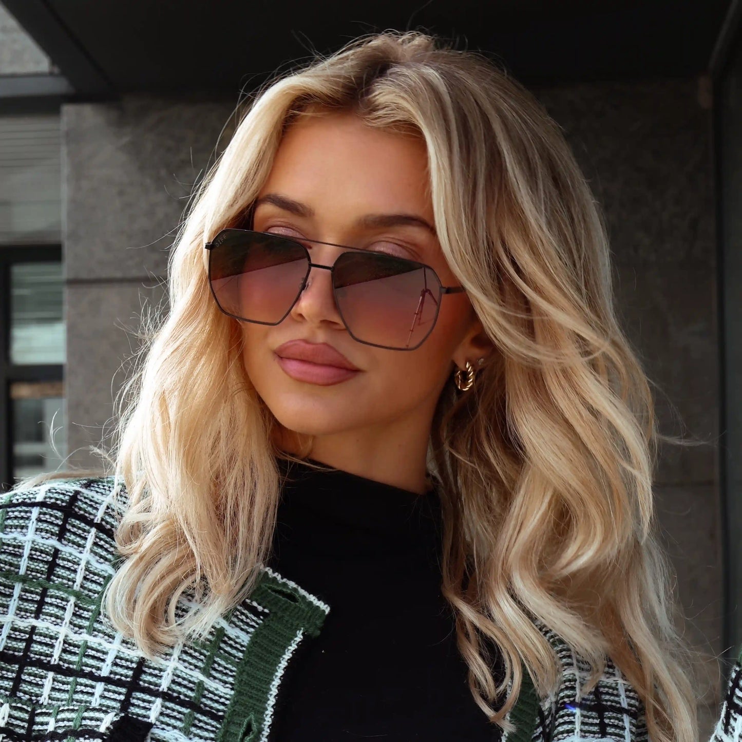 BERKELY - BLACK + TWILIGHT GRADIENT SUNGLASSES