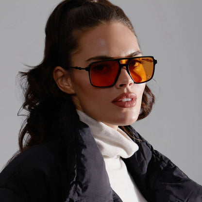 FENNEC SHAND™ - BLACK + ORANGE SUNGLASSES