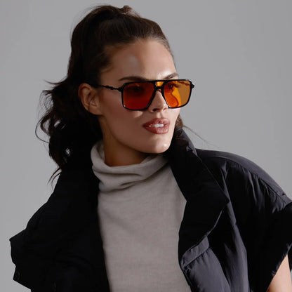 FENNEC SHAND™ - BLACK + ORANGE SUNGLASSES