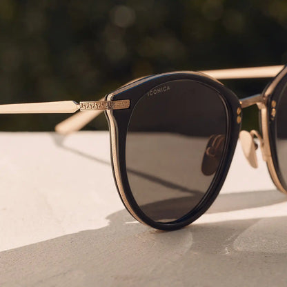 HANA - BLACK + GREY + POLARIZED + SUNGLASSES