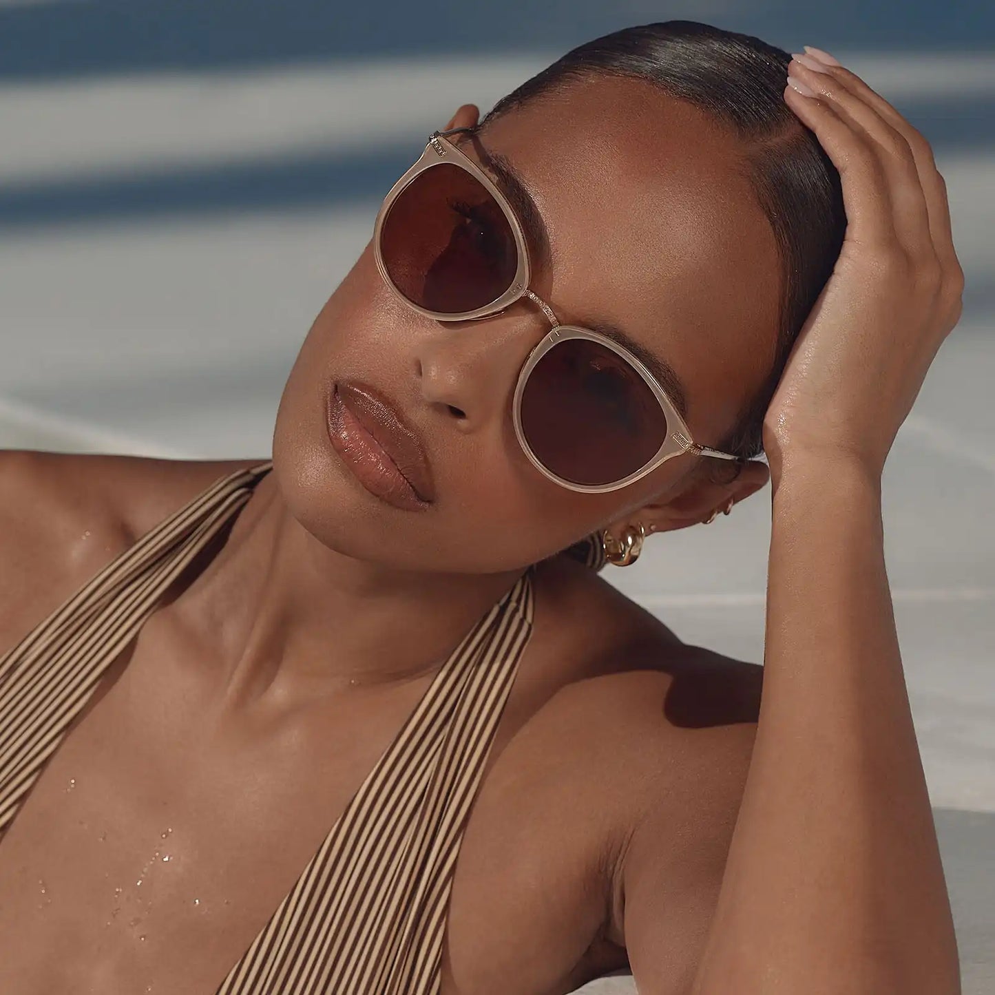 HANA - SAND DOLLAR + BROWN + POLARIZED + SUNGLASSES