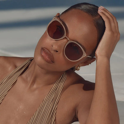 HANA - SAND DOLLAR + BROWN + POLARIZED + SUNGLASSES