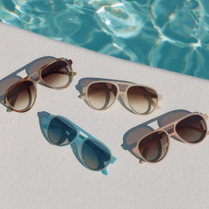 PIA - MERINGUE + BROWN GRADIENT + POLARIZED SUNGLASSES