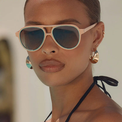 PIA - NUDE + BROWN GRADIENT + POLARIZED SUNGLASSES