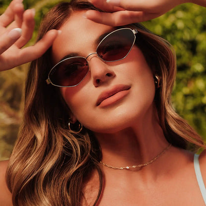 JORDY - GOLD + HORN TORTOISE + BROWN SUNGLASSES