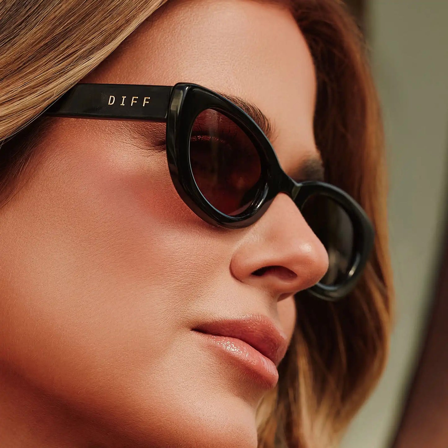 RAYA - BLACK + BROWN SUNGLASSES
